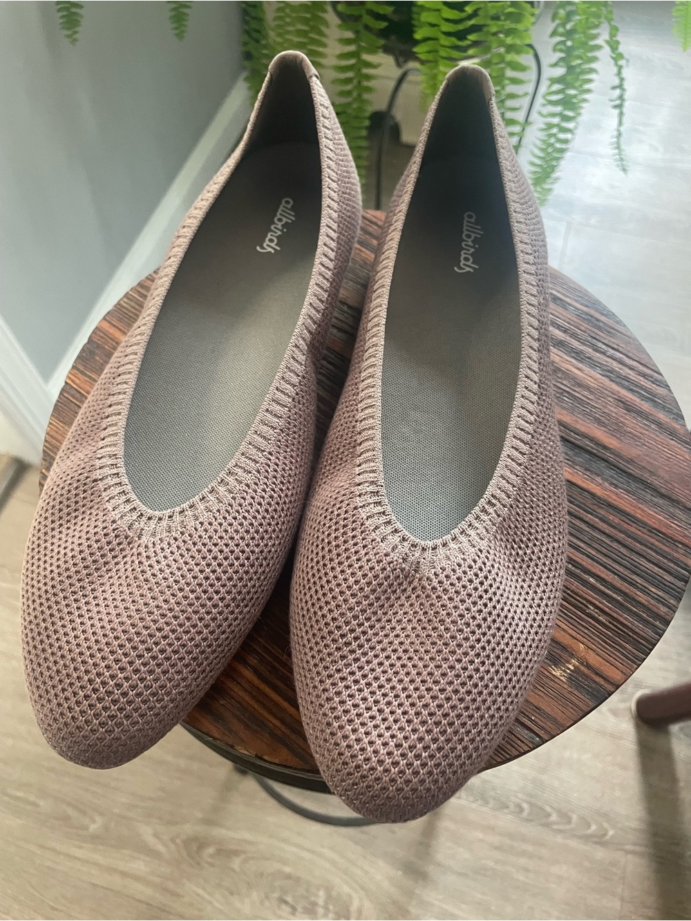 allbirds Women's Mauve Knit Ballet Flats